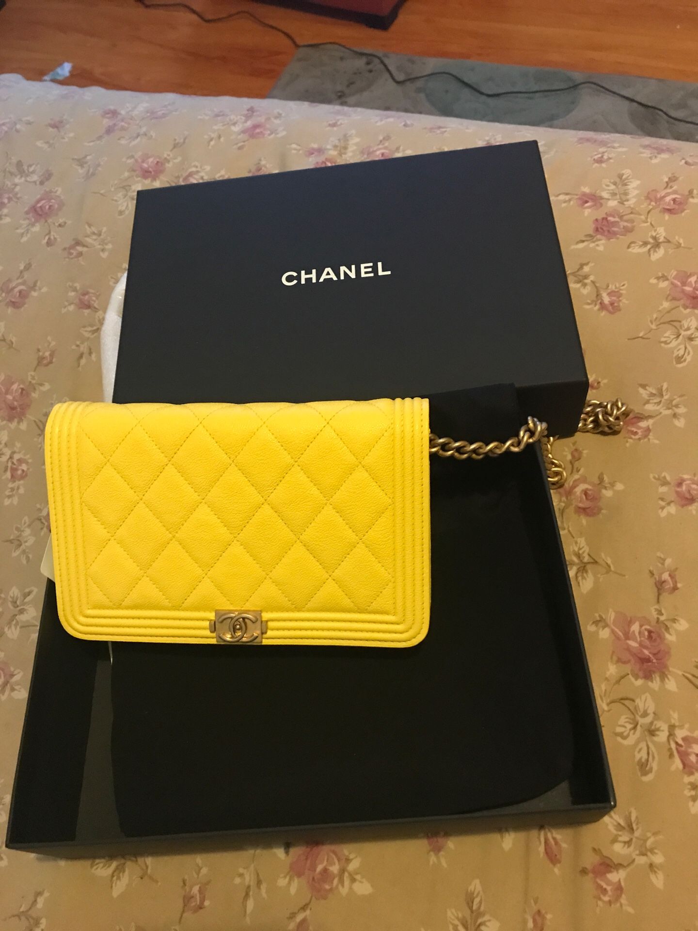 BRAND NEW CHANEL GOLD METAL O-MINI BAG