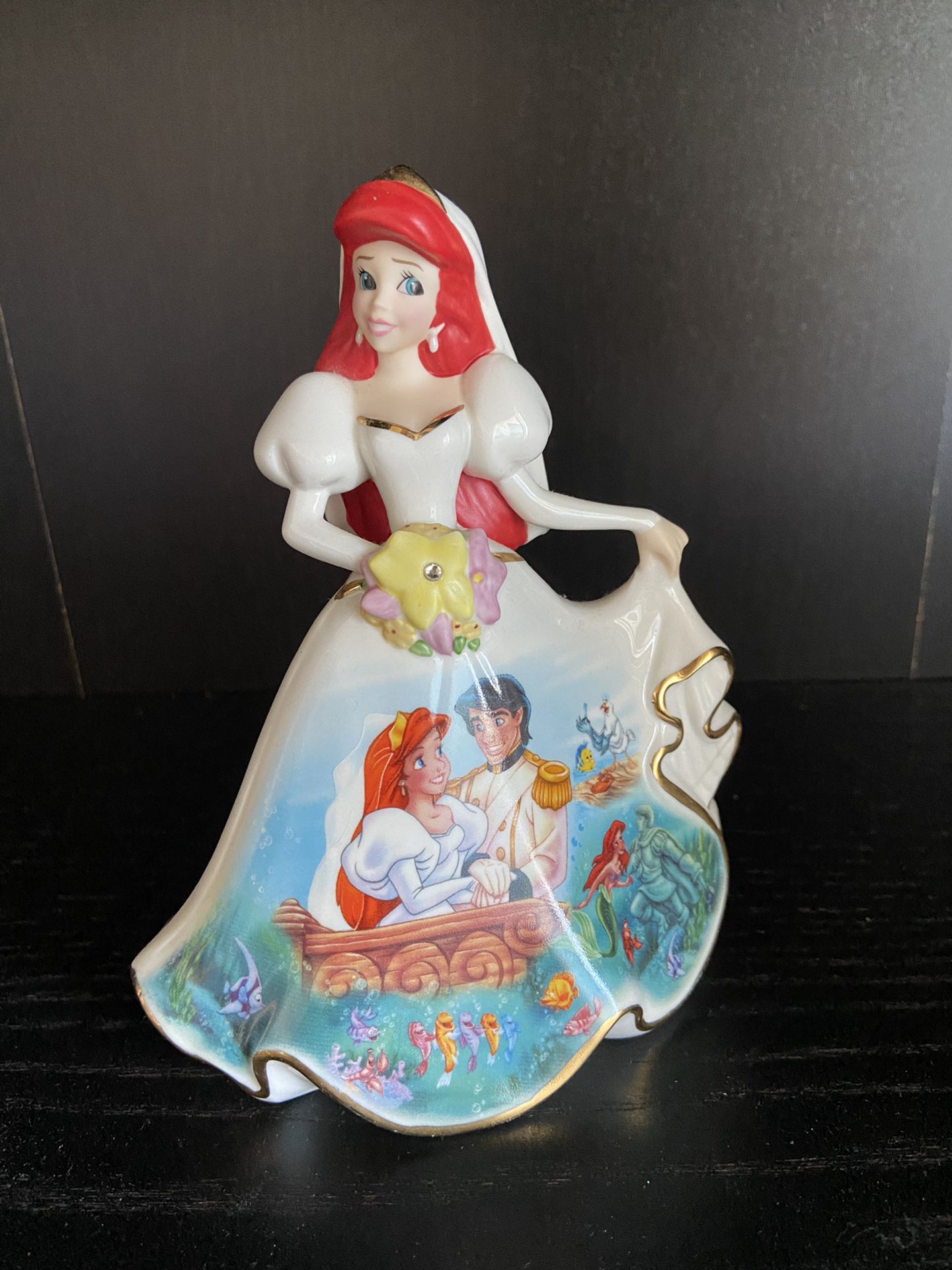 Ariel Wedding Decor Figurine Disney Bell