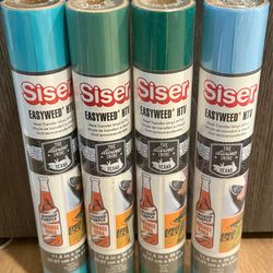 Siser Easyweed HTV Heat Transfer Vinyl 11.8x36” Rolls -lot of 4- New
