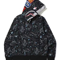 BAPE Space Camo Shark Full Zip Double Hoodie