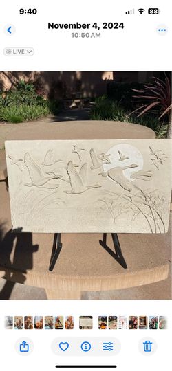Charles Faust Geese in Flight Sandcasting