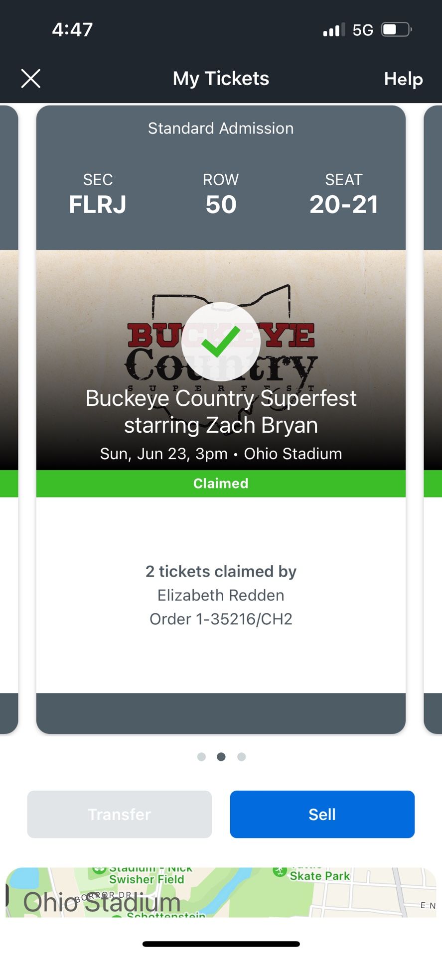 3 Tickets To Buckeye Country Superfest In Mosh pit