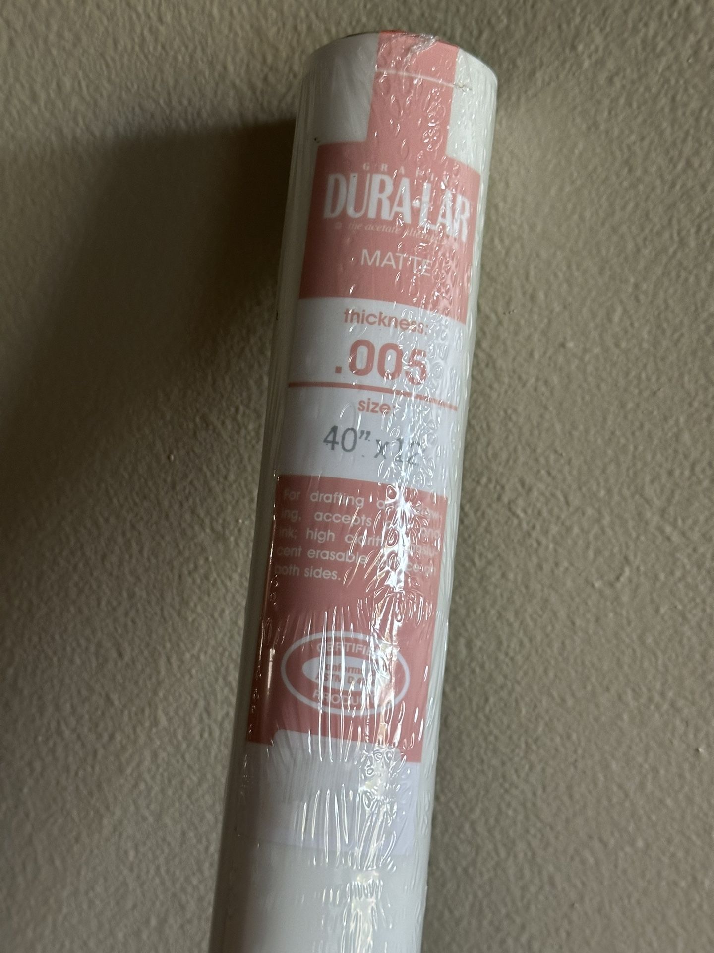 Dura-lar 40in X 12ft Frosted Media Roll