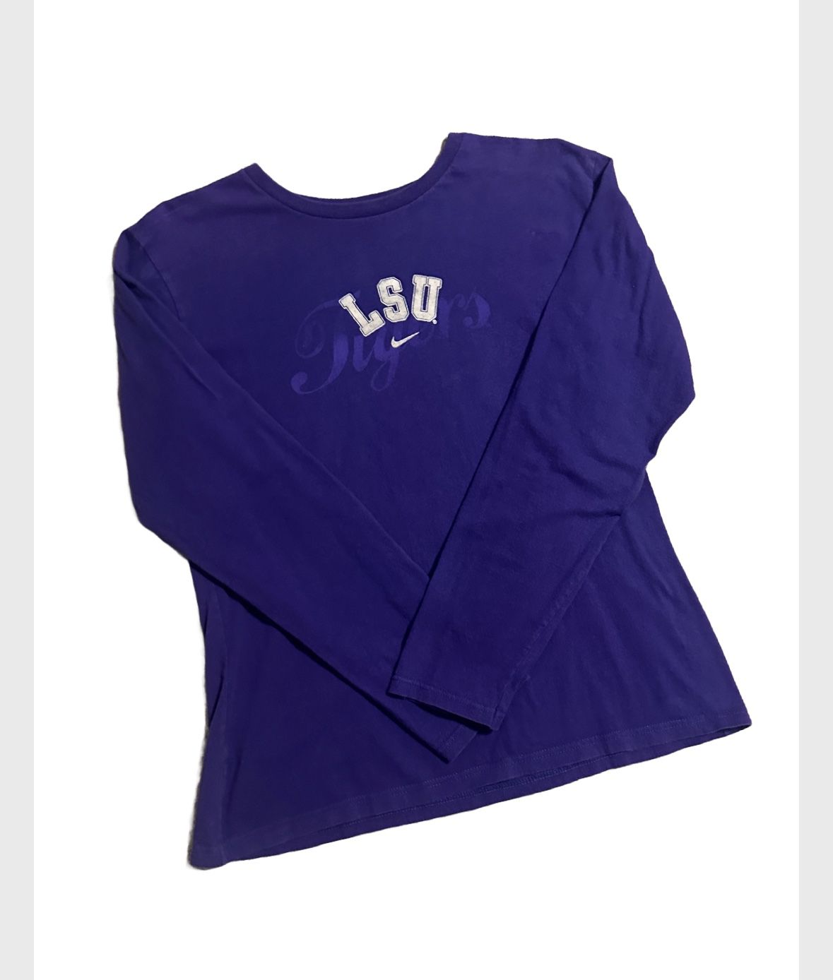 Nike LSU Long Sleeve Purple Tshirt Size XL LSU Tigers 100% Cotton Women’s
