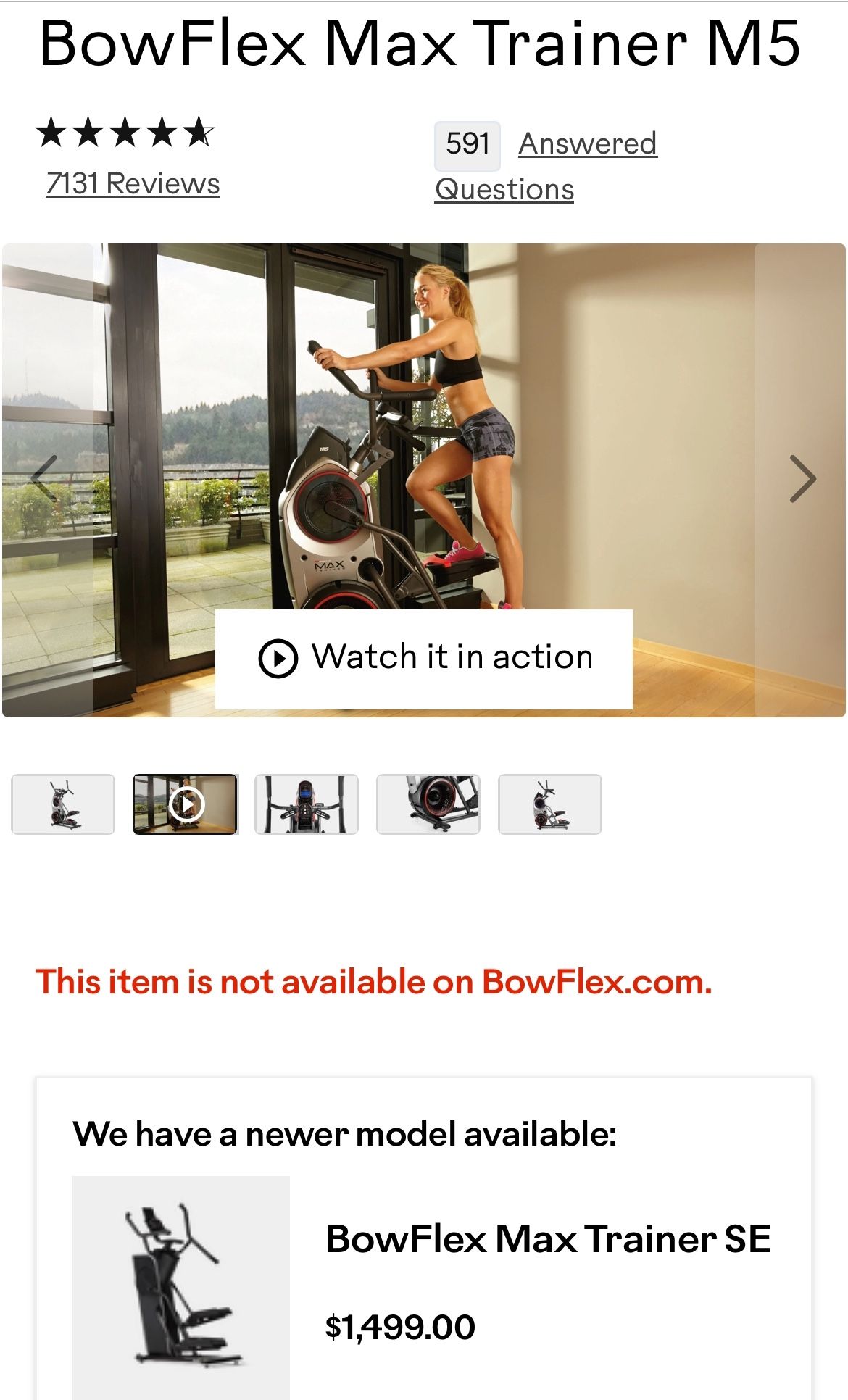 BowFlex Max Trainer M5
