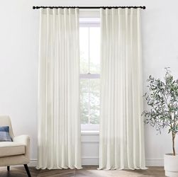 Linen Curtains, 50"x 90", Birch
