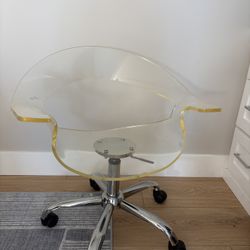Clear Office Study Work Swivel Chair Seat 