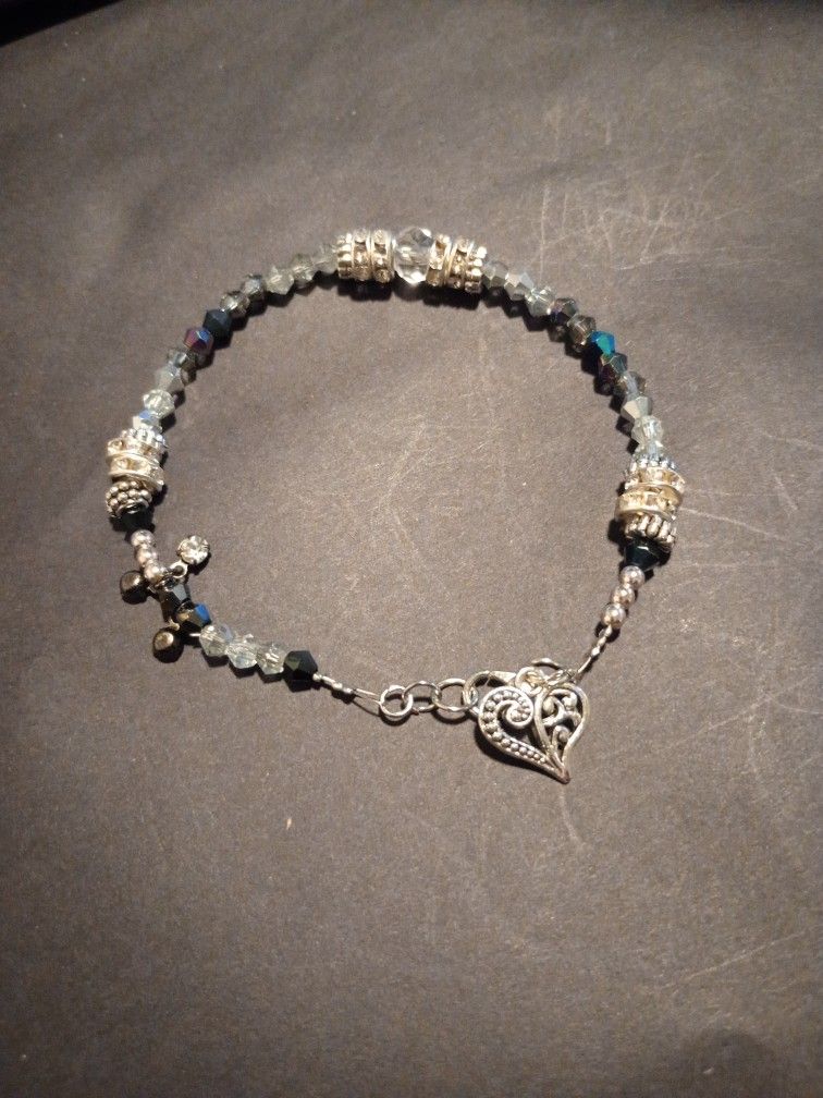 Multi Color Crystal Charm Bracelet