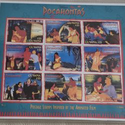 Disney Pocahontas Collectible  Stamps