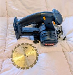 Ryobi P501 18V Blue Cordless Circular Saw And Blade (Battery Not Included)