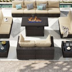Outdoor 13 Piece Patio Furniture 
