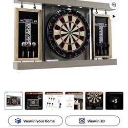 Prescott Bristle Dartboard Cabinet Set, Official Size Dart Board, by Barrington Billiards BRAND NEW