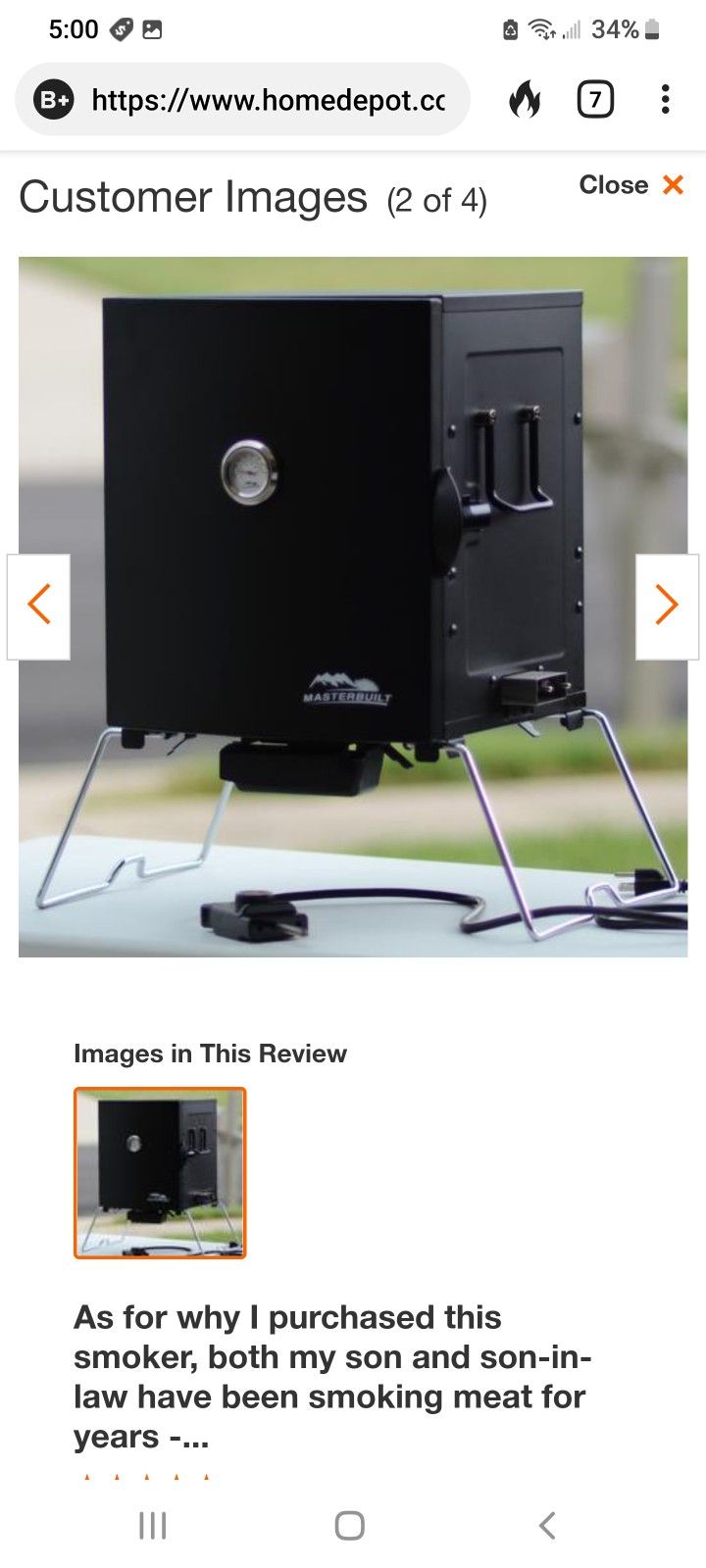 Masterbuilt Portable Electric Smoker NEW IN BOX