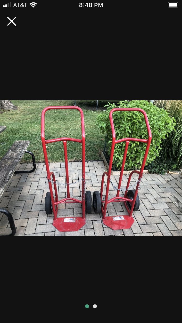 Milwaukee 500 lb. Capacity Delivery Cylinder Truck $40 Each