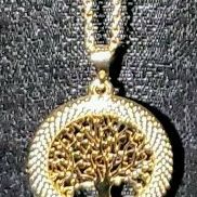 Gold Benevolence Necklace With Tree Of Life Pendant 