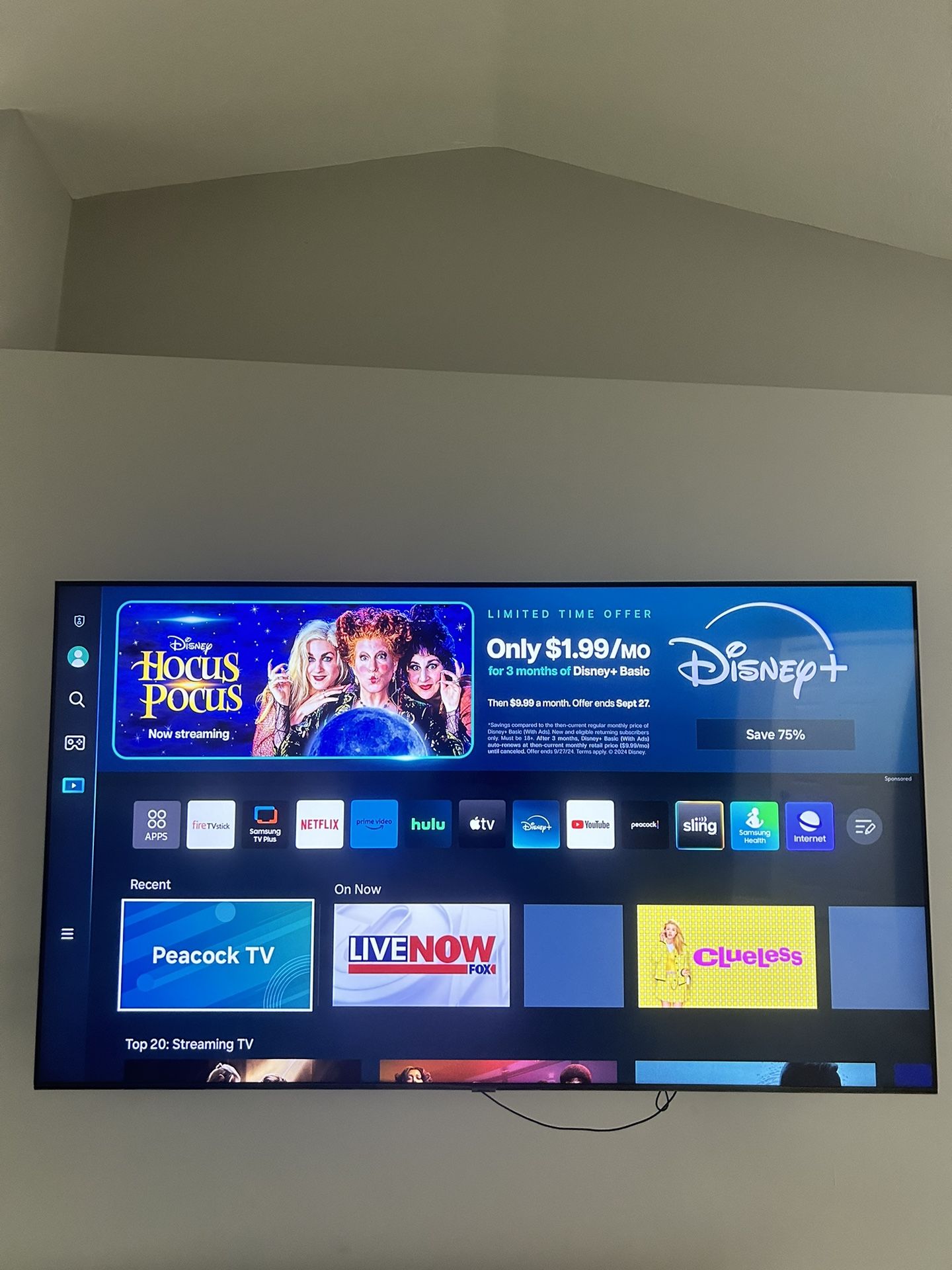 75 Inch Samsung crystal Smart TV