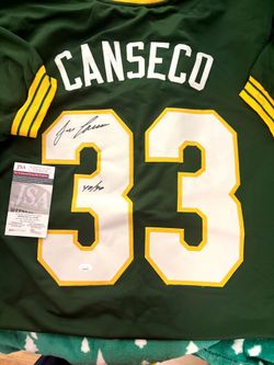 Jose Canseco Signed Oakland A'S Jersery w/COA
