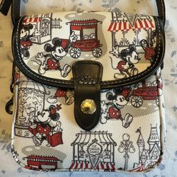 DISNEY DOONEY & BOURKE MICKEY & MINNIE MOUSE GO DOWNTOWN CROSSBODY PURSE BAG E