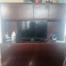 Free TV Stand, Hutch and Steel Shelving  (plus $20 cash gift)  