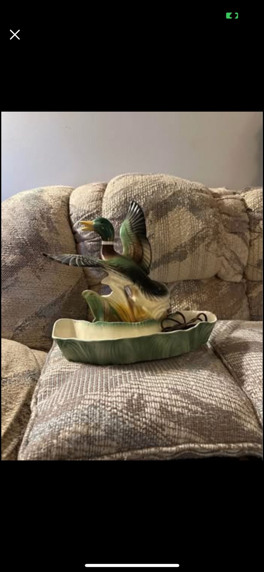 Vintage Mallard Duck Lamp