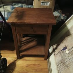 Small Wood Side Table 