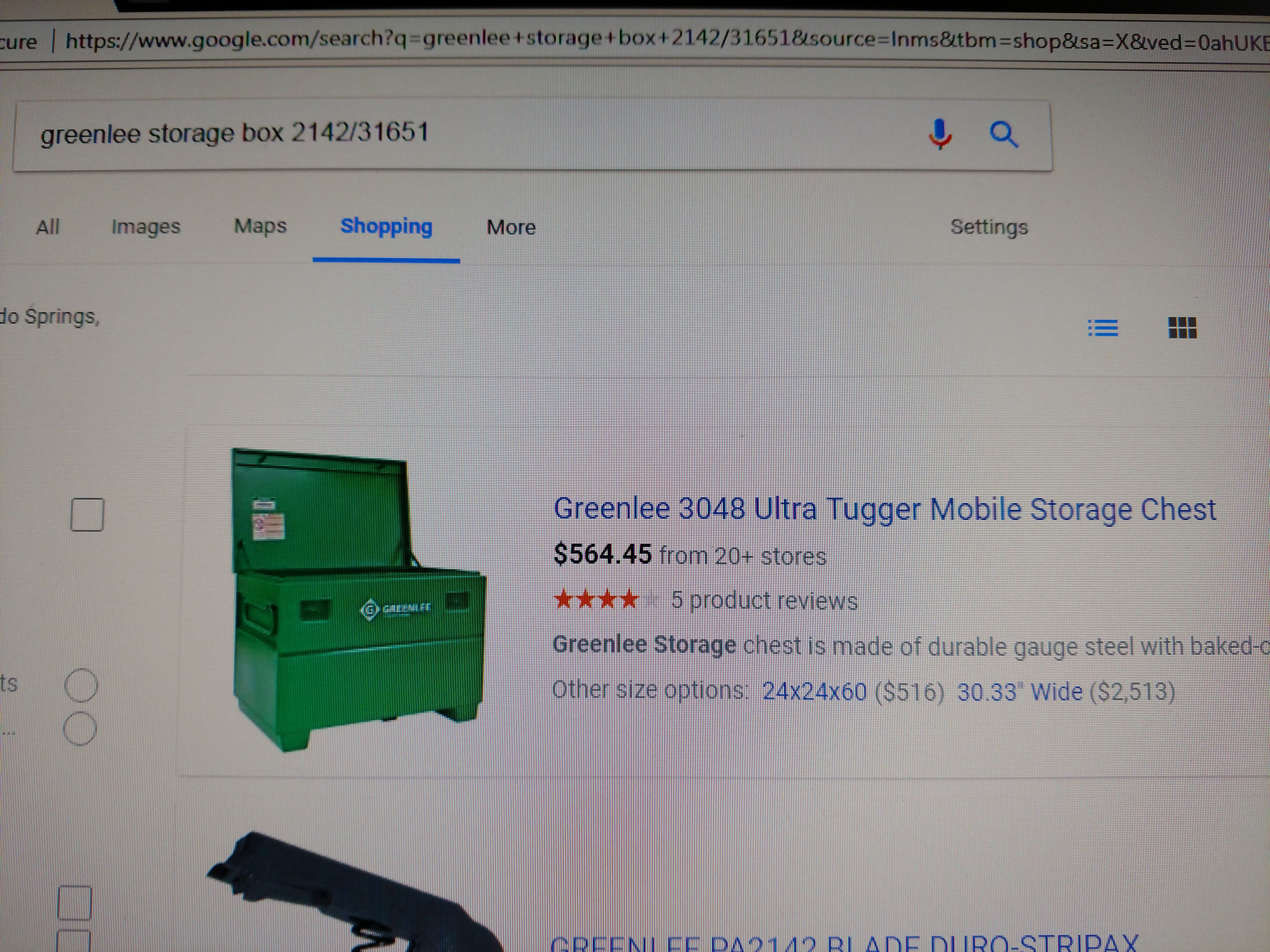 Greenlee storage box