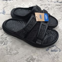 Hoka  Ora Luxe Recovery Slide 1134150-BBLC Woman Size 10 Mens Size 8