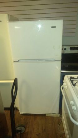 white Kenmore refrigerator