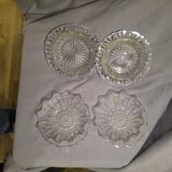 Vintage Clear Pressed Glass Bowl Candy Dish

