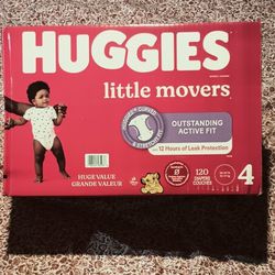 NEW Huggies Little Movers Diapers sz4