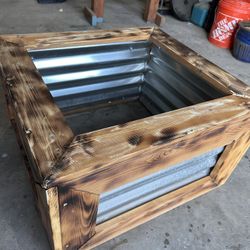 Corrugated Metal And Wood Planner Boxes