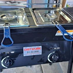 New Two-Burner Fryer (Nueva Freidora Con Dos Quemadores)
