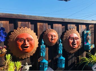 TERRA COTTA SUN WALL ART