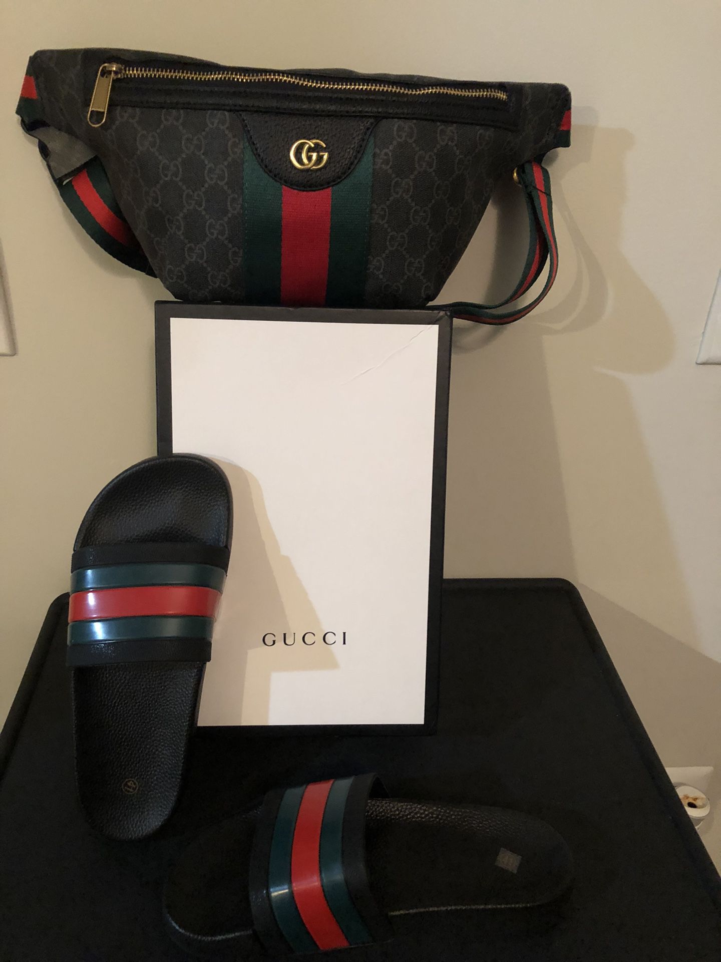 Gucci Flip Flop And Gucci Fanny Pack