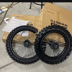 Black Pit Bike Dirt Bike Tire And Wheel