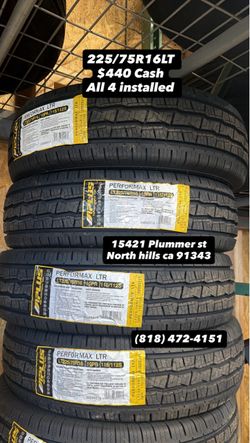 245/75R16LT New Tires Installed and balance