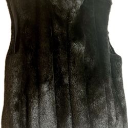 GIACCA GALLERY Faux Mink Fur Vest Reversible 