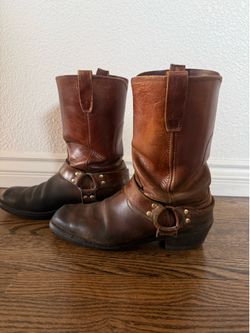 Men‘a unisex 100% leather moto boots Sz 11