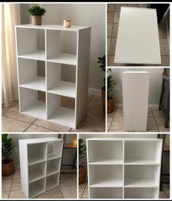 White 6 cube storage
