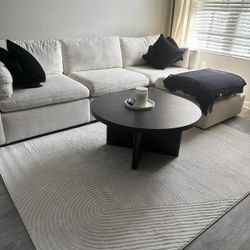95 New, L-shaped modular combination sofa | Deep-seat relaxation recliner