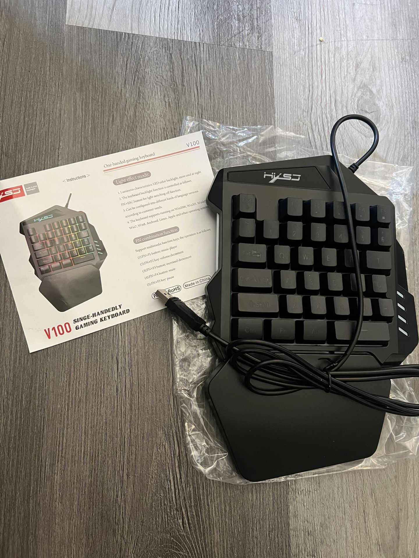 New! One Handed Gaming Keyboard
