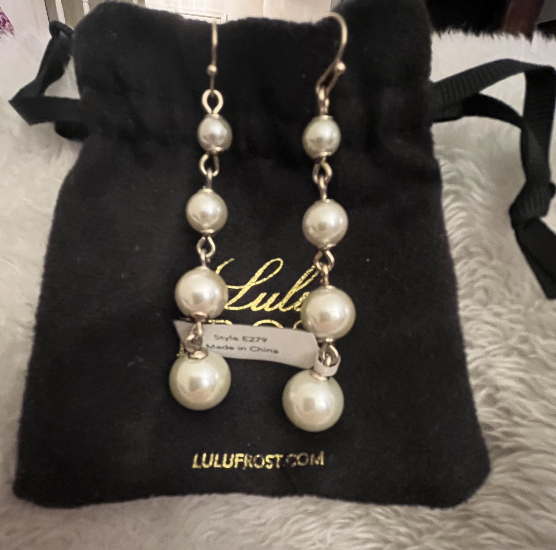 Lulu Frost Pearl Dangling Earrings