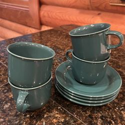 Nancy Calhoun 4 Sets Cups/saucers