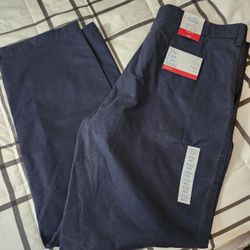 Croft & Barrow, Pant 40 X 32 Flat Front Classic Fit, Stretch 