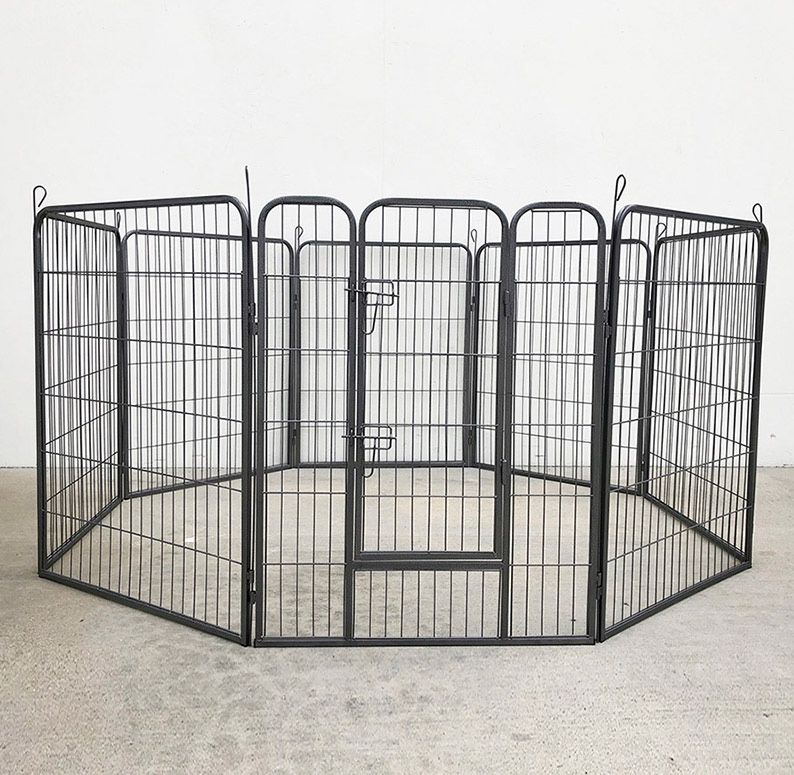 Brand New $105 Dog 8-Panel Playpen, Each Panel 40” Tall X 32” Wide Heavy Duty Pet Exercise Fence Crate Kennel Gate
