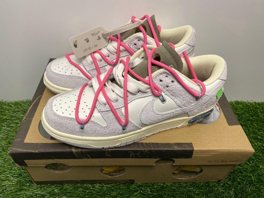 Sb Dunk Pink Nike Off White Shoes OFF WHITE NIKE DUNK LOW LOT 32