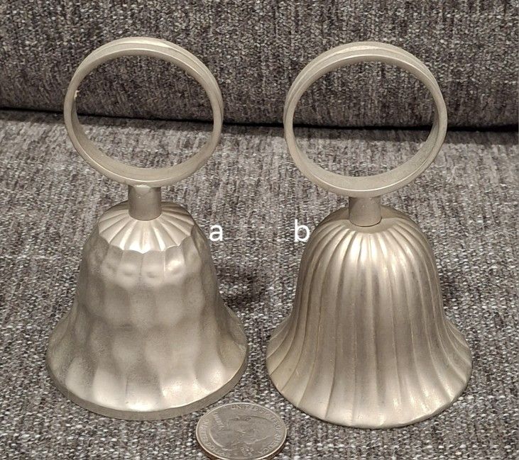 Collectable Silver Tone 4" Bell, Pre-Owned,, $10 ea