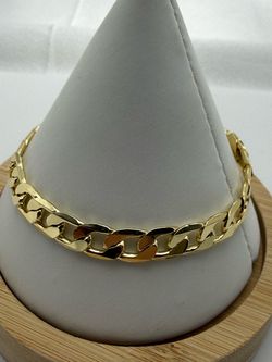 8 Inch 7.5mm 18K Gold Dipped Cuban Bracelet