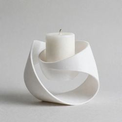 Minimalist 3D Printed Pillar Candle Holder Modern Home Decor