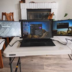 Portable Laptop Triple Monitors